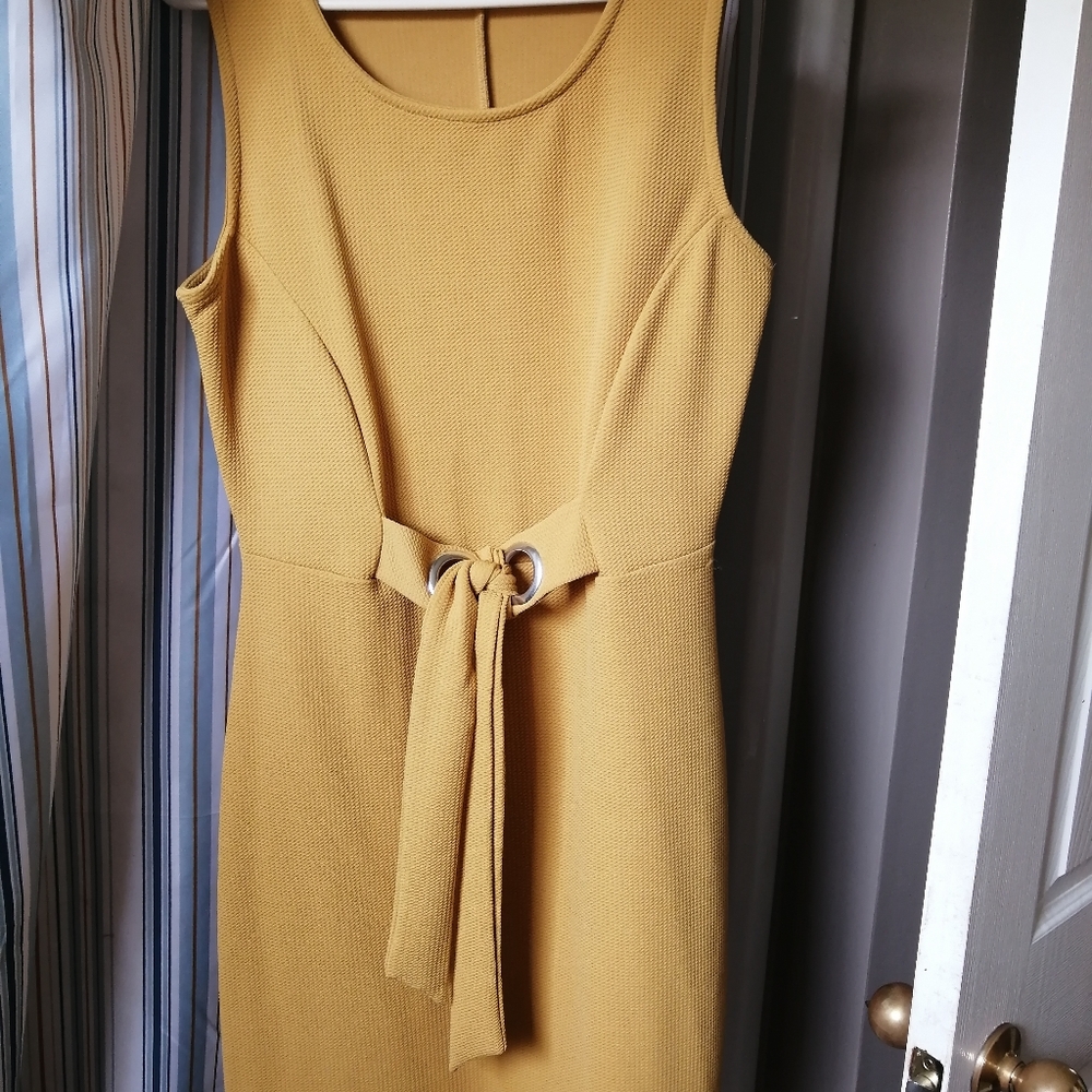 Yellow sheath dress